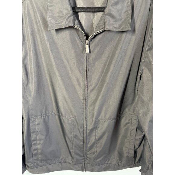 Axcess by Claiborne Black Soft Shell Zip Up Jacket Large Pockets Lightweight - Picture 4 of 14